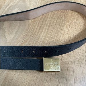 Burberry black leather belt